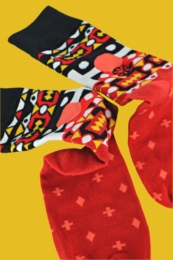 Designing socks inspired by symbolic cultural elements in Africa. All socks aren’t created the same. Shop from our line of combed cotton and Egyptian cotton socks for both men and women. Refresh your wardrobe with some colorful African print dress socks.