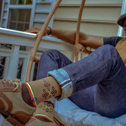 Designing socks inspired by symbolic cultural elements in Africa. All socks aren’t created the same. Shop from our line of combed cotton and Egyptian cotton socks for both men and women. Refresh your wardrobe with some colorful African print dress socks and sport socks.