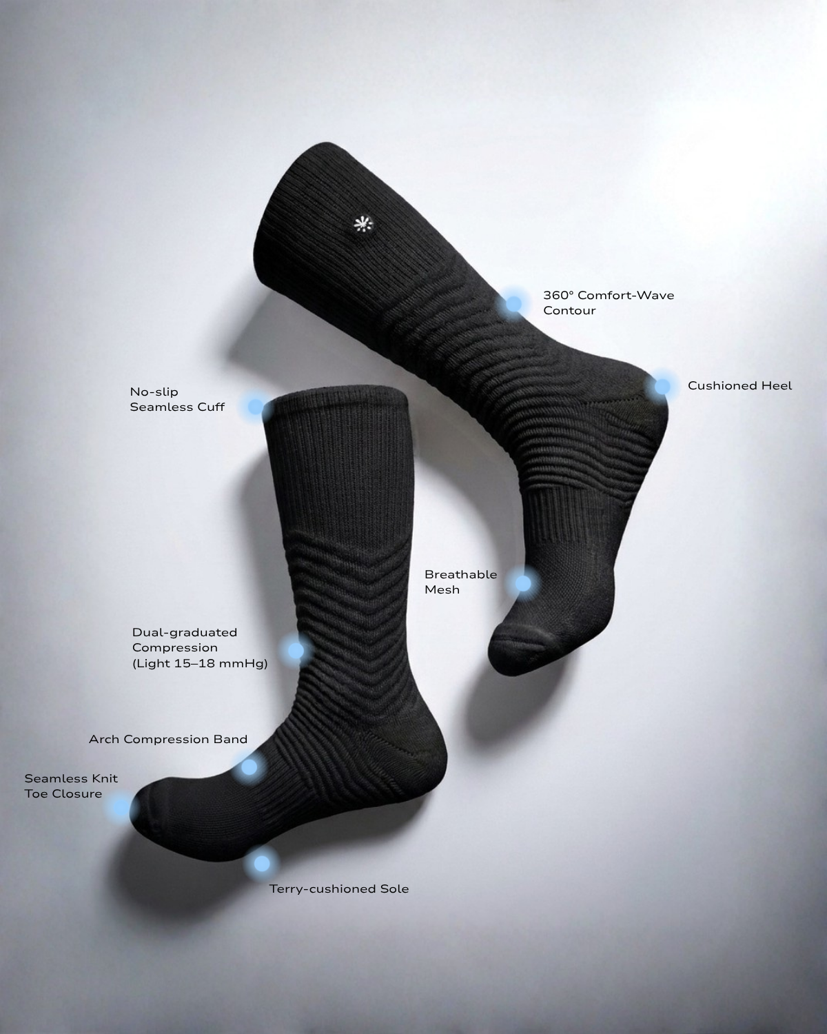 Adaptives - Black Socks