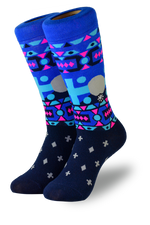 Blue Angola Samakaka African print socks