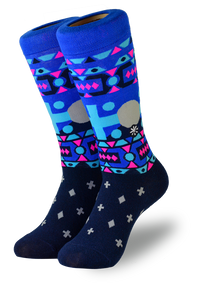 Blue Angola Samakaka African print socks