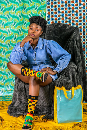 All socks aren’t created the same. Shop from our line of combed cotton and Egyptian cotton socks for both men and women. Refresh your wardrobe with some colorful African inspired dress socks.