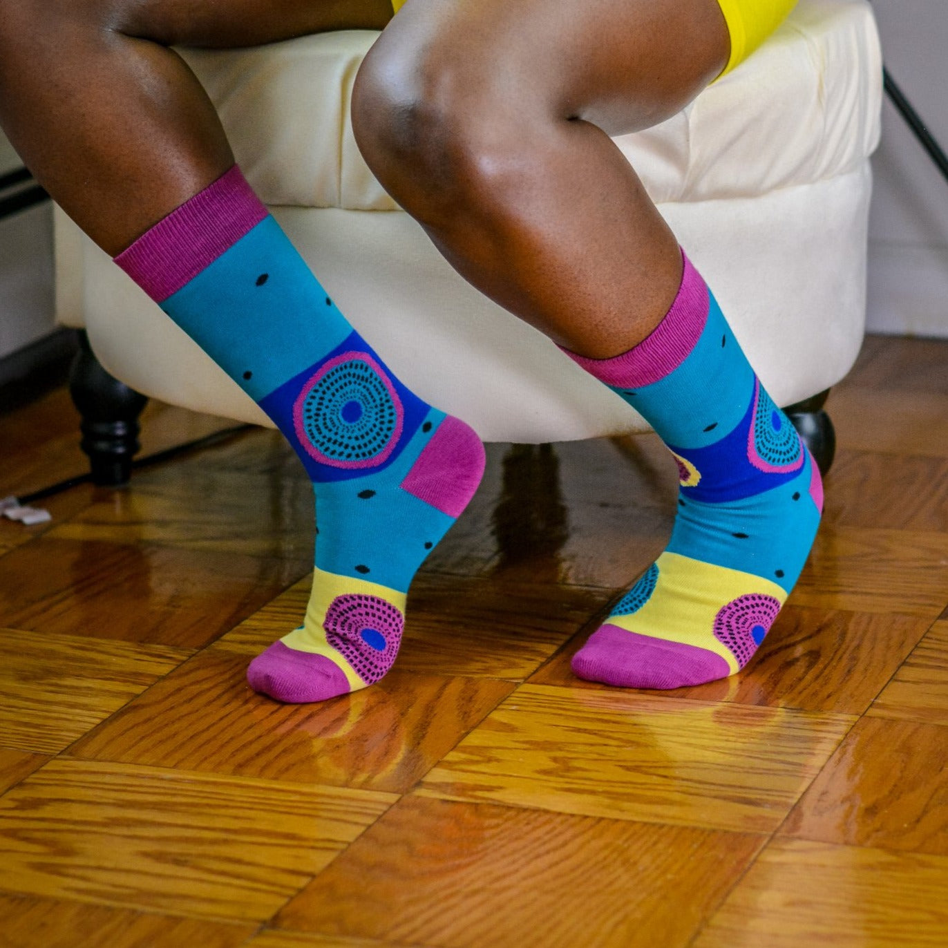 Designing socks inspired by symbolic cultural elements in Africa. All socks aren’t created the same. Shop from our line of combed cotton and Egyptian cotton socks for both men and women. Refresh your wardrobe with some colorful African print dress socks.