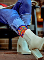 Designing socks inspired by symbolic cultural elements in Africa. All socks aren’t created the same. Shop from our line of combed cotton and Egyptian cotton socks for both men and women. Refresh your wardrobe with some colorful African print dress socks and sport socks.
