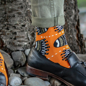 Designing socks inspired by symbolic cultural elements in Africa. All socks aren’t created the same. Shop from our line of combed cotton and Egyptian cotton socks for both men and women. Refresh your wardrobe with some colorful African print dress socks.