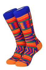 Designing socks inspired by symbolic cultural elements in Africa. All socks aren’t created the same. Shop from our line of combed cotton and Egyptian cotton socks for both men and women. Refresh your wardrobe with some colorful African print dress socks and sport socks.