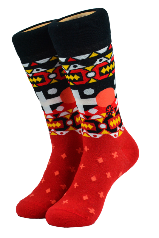 Designing socks inspired by symbolic cultural elements in Africa. All socks aren’t created the same. Shop from our line of combed cotton and Egyptian cotton socks for both men and women. Refresh your wardrobe with some colorful African print dress socks.